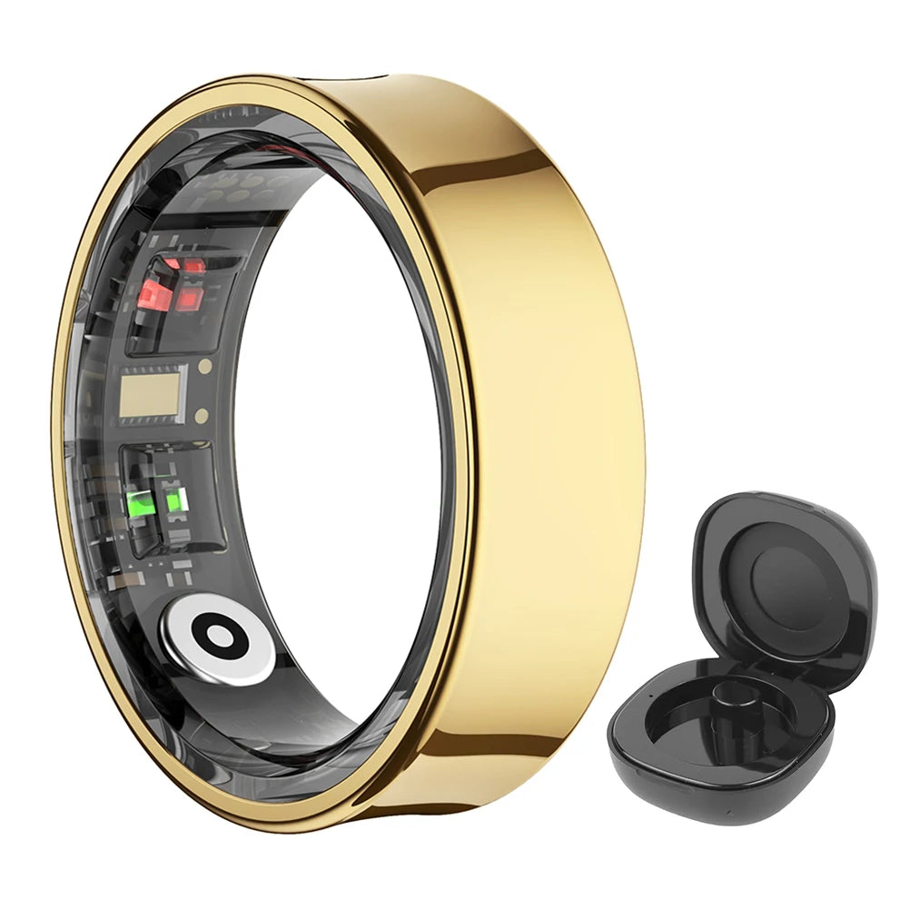 R09 Smart Ring – Anello intelligente impermeabile per la salute e il fitness con monitoraggio della frequenza cardiaca, del sonno e della SpO₂