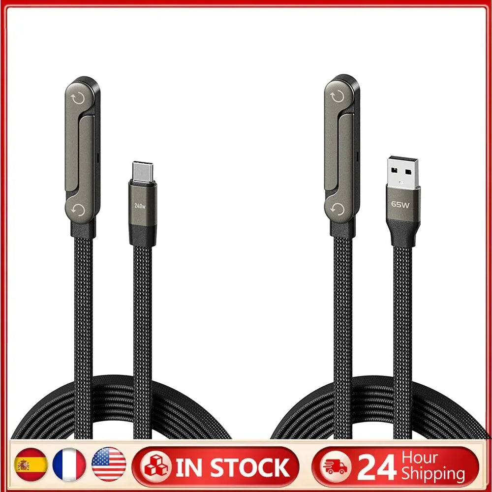 🔌 Cavo dati pieghevole 240W / 65W con supporto invisibile

Cavo intrecciato per ricarica rapida per iPhone 17 e altri dispositivi