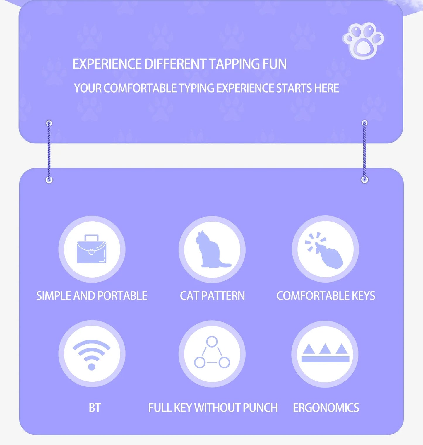 Tastiera Bluetooth AJAZZ 3060i – Tastiera meccanica wireless a 84 tasti, regalo portatile e carino per desktop e laptop