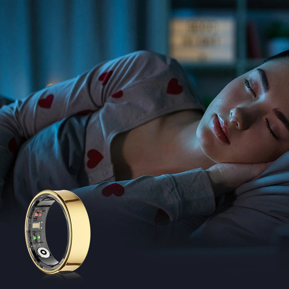 R09 Smart Ring – Anello intelligente impermeabile per la salute e il fitness con monitoraggio della frequenza cardiaca, del sonno e della SpO₂