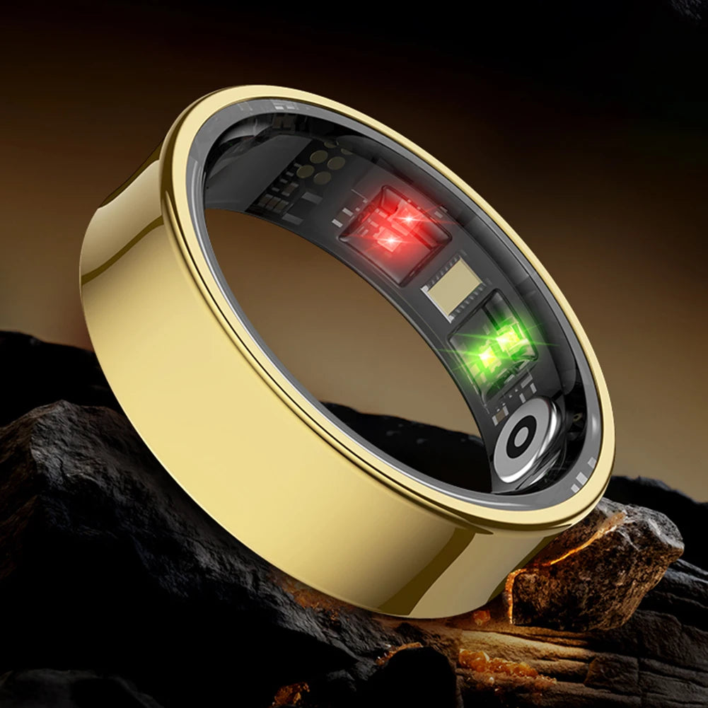R09 Smart Ring – Anello intelligente impermeabile per la salute e il fitness con monitoraggio della frequenza cardiaca, del sonno e della SpO₂