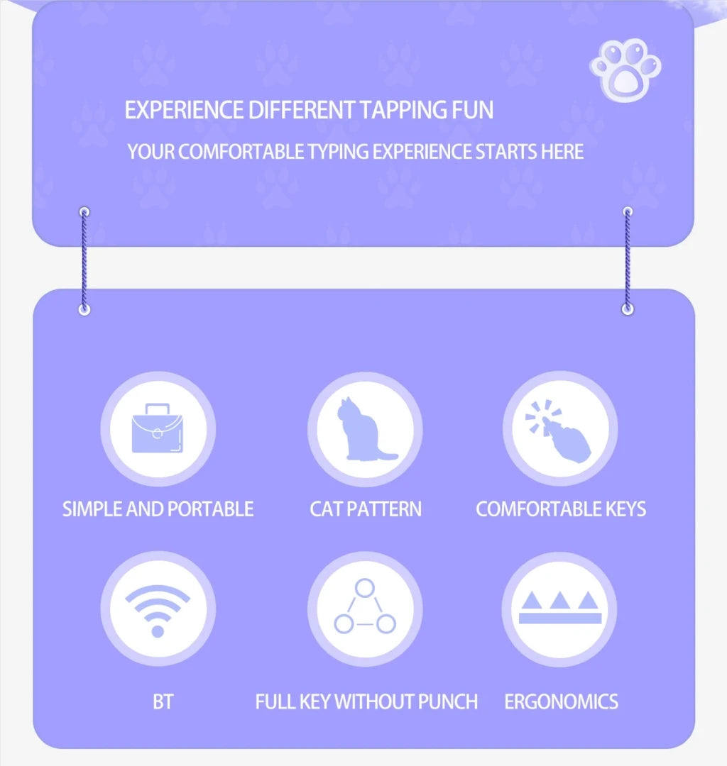 Tastiera Bluetooth AJAZZ 3060i – Tastiera meccanica wireless a 84 tasti, regalo portatile e carino per desktop e laptop