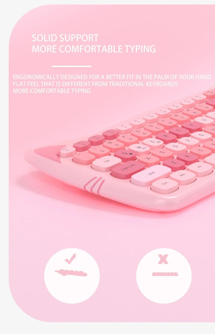 Tastiera Bluetooth AJAZZ 3060i – Tastiera meccanica wireless a 84 tasti, regalo portatile e carino per desktop e laptop