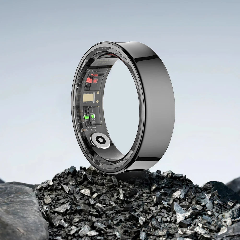 R09 Smart Ring – Anello intelligente impermeabile per la salute e il fitness con monitoraggio della frequenza cardiaca, del sonno e della SpO₂