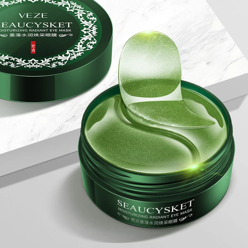 Maschera per gli occhi al collagene e alghe dorate (60 pezzi) – Cerotti in gel anti-occhiaie, gonfiore e anti-età