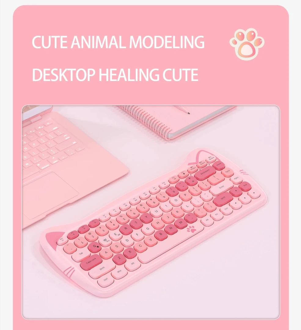 Tastiera Bluetooth AJAZZ 3060i – Tastiera meccanica wireless a 84 tasti, regalo portatile e carino per desktop e laptop