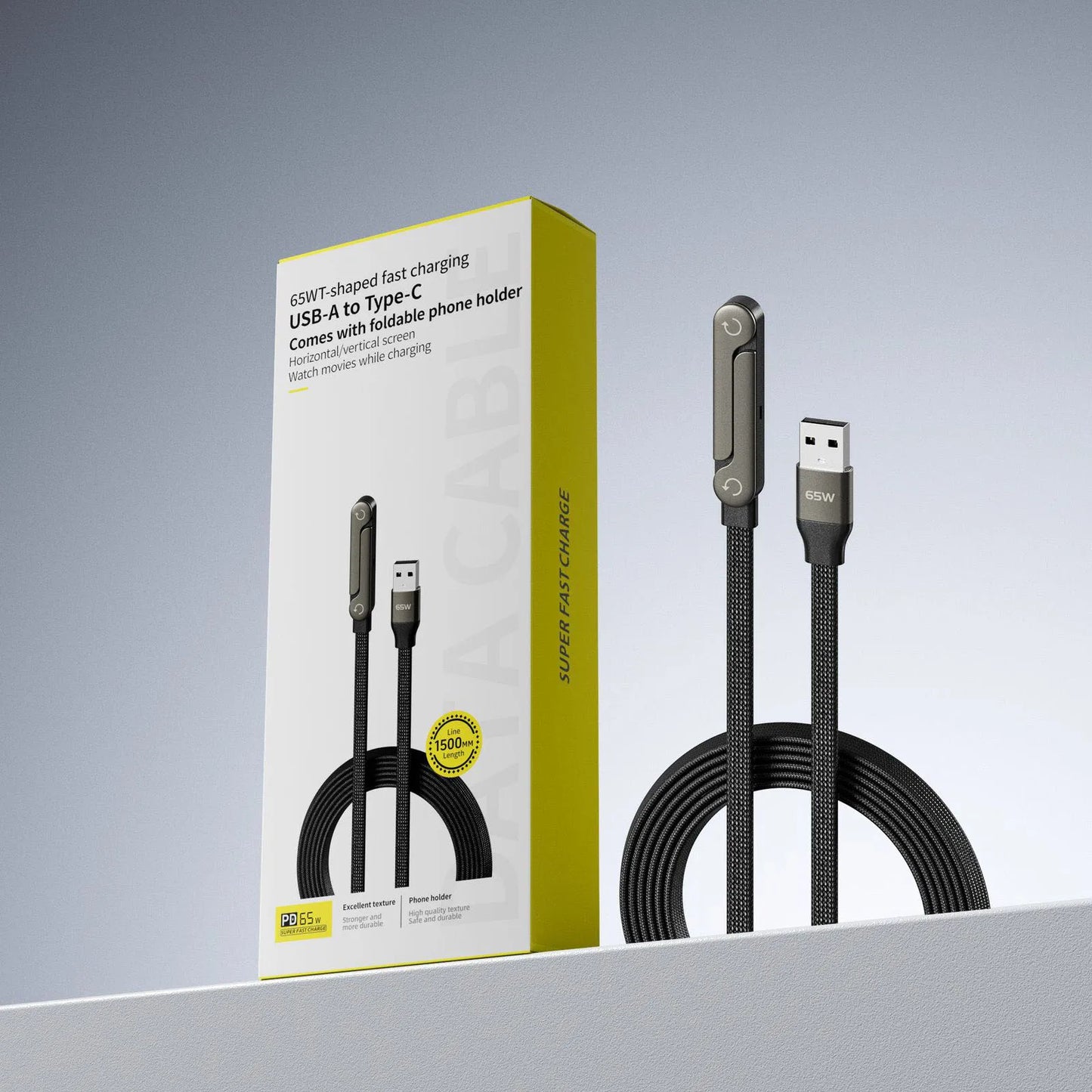 🔌 Cavo dati pieghevole 240W / 65W con supporto invisibile

Cavo intrecciato per ricarica rapida per iPhone 17 e altri dispositivi