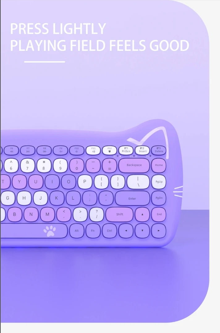 Tastiera Bluetooth AJAZZ 3060i – Tastiera meccanica wireless a 84 tasti, regalo portatile e carino per desktop e laptop